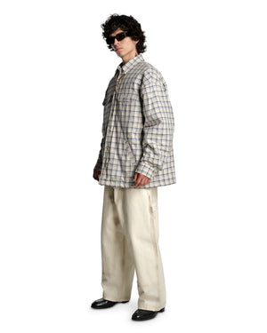 QUILTED OVERSHIRT - LIGHT BLUE