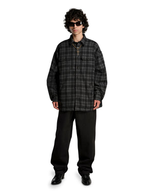 QUILTED OVERSHIRT - CHARCOAL