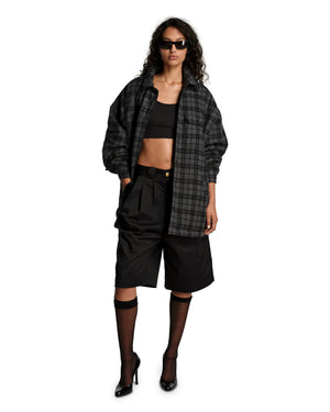 QUILTED OVERSHIRT - CHARCOAL
