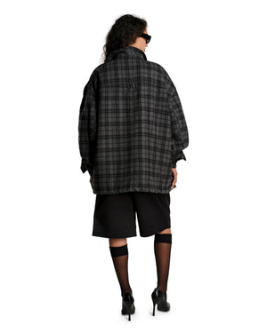 QUILTED OVERSHIRT - CHARCOAL