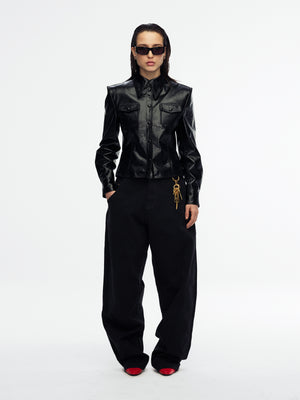 LTHR CHAVELA L/S SHIRT - BLACK BEAUTY