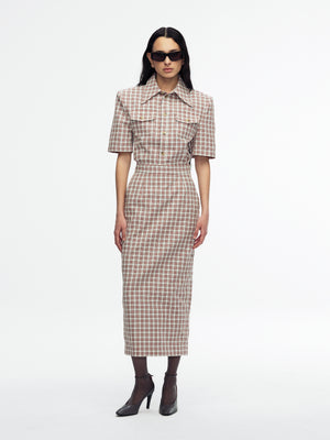 TUBO SKIRTS - RED/WHT PLAID