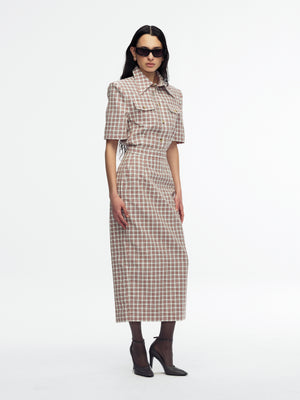 TUBO SKIRTS - RED/WHT PLAID
