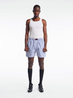 WILLY WOVEN BOXER - SL. BLUE STRIPE