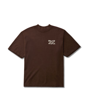 POWER TO THE PEOPLE TEE - CHOCOLATE