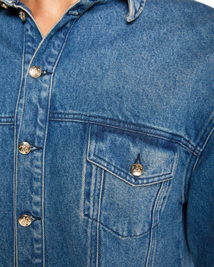 SHRUNKEN DENIM JACKET - WASHED INDIGO