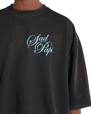 S/S BUFFALO TEE "SAD PAPI" - BLACK