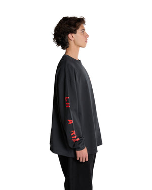 L/S BUFFALO TEE - "BROKEN" - WASHED BLACK