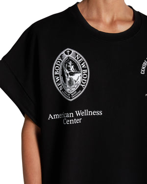 WILLY MUSCLE TEE - "NEW BODY" - WASHED BLACK