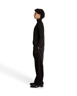 RUFF RIDER TRACK PANT - BLACK/RED