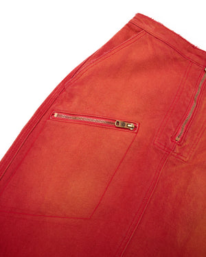 WORKWEAR ZIPPED SKIRT - RED