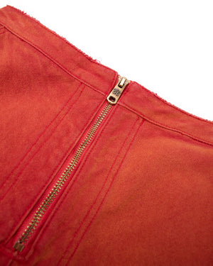 WORKWEAR ZIPPED SKIRT - RED
