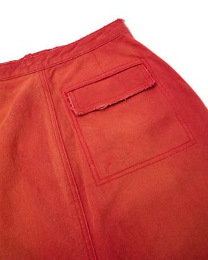 WORKWEAR ZIPPED SKIRT - RED