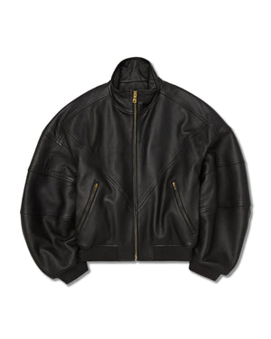 RUFF RIDER LEATHER JACKET - BLACK
