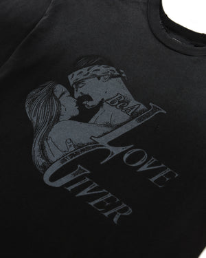 LOVER GIVER EASY TEE (DESTROYED) - BLACK