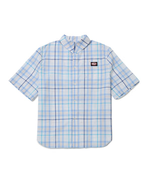 PLAID HACIENDA S/S SHIRT - SKY BLUE