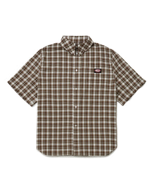 PLAID HACIENDA S/S SHIRT - BROWN