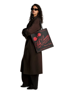 CASA DE CHAVARRIA LABEL TOTE - RED/BLACK