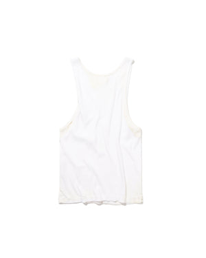 DIRTY RIBBED TANK TOP - WHITE