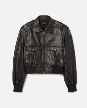 CROPPED LEATHER JACKET