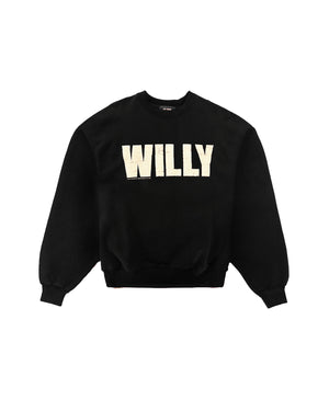 "WILLY" CREWNECK - BLACK
